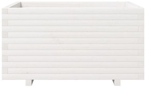 Vaso/floreira de jardim 90x60x49,5 cm pinho maciço branco