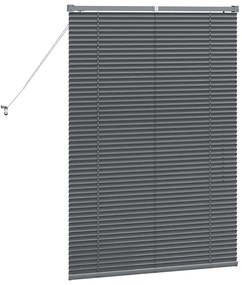 Persiana de Janela Cinzento-escuro 80 x 130 cm Alumínio