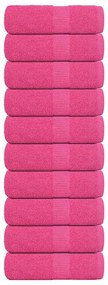 Toalhas de mãos 10 pcs 30x30 cm 360 g/m2 100% algodão rosa