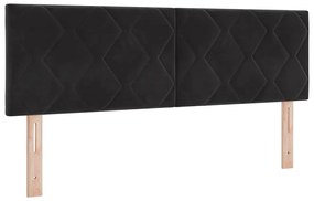 Cama Box Spring com Colchão vidaXL Preta 140x190 cm de Veludo