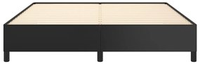 Estrutura de cama 160x200 cm couro artificial preto