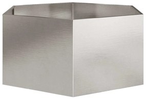 Vaso/floreira de jardim hexagonal 104x90x45 cm aço inoxidável