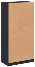 Armário alto c/ portas 68x37x142 cm derivados de madeira preto