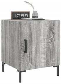 Mesa cabeceira 40x40x50 cm derivados de madeira cinzento sonoma