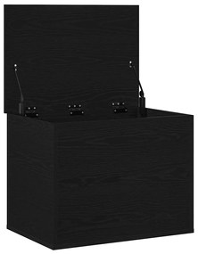 Caixa de Armazenamento vidaXL com Tampa Madeira Negra 60x42x46 cm Made