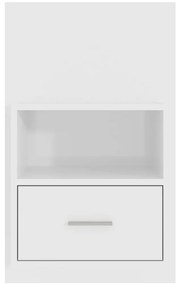 Mesa de cabeceira montagem na parede branco brilhante
