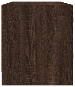 Móvel de TV c/ portas de vidro 102x37x42 cm carvalho castanho