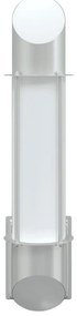Candeeiro de parede para exterior aço inoxidável prateado