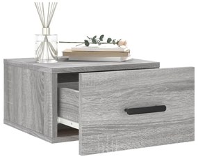 Mesas de cabeceira de parede 2 pcs 35x35x20 cm cinzento sonoma