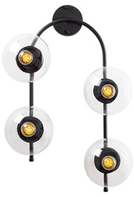 Aplique de Parede Jewel – Preto – 40 x 26 cm