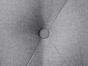 Cama de casal em tecido cinzento claro 180 x 200 cm BORDEAUX Beliani