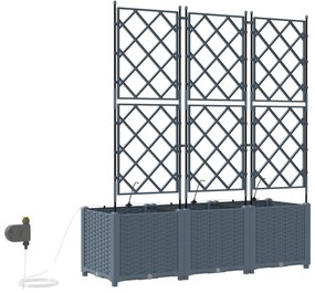 Plantadores de Jardim vidaXL com Sistema de Irrigação por Água 3 pcs C