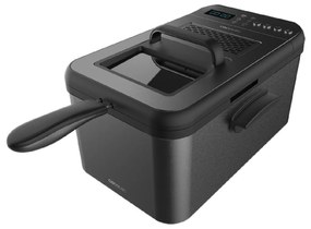 Fritadeira com óleo CleanFry Luxury 3000 Dark de 3,2 litros. 2400 W, aço inoxidável tingido a preto, 5 programas pré-estabelecidos, filtro OilClean