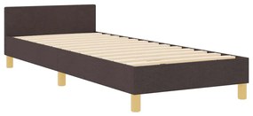 Cama vidaXL em Castanho Escuro, 80x200 cm, Tecido