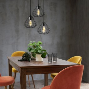 Chandelier Diamond – Preto – Diâmetro 43 cm, Altura 117 cm