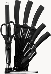 Conjunto de facas com suporte em acrílico Matte Black, conjunto de 8
