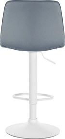 Conjunto de 2 bancos de bar Lex em couro sintético cinzento claro