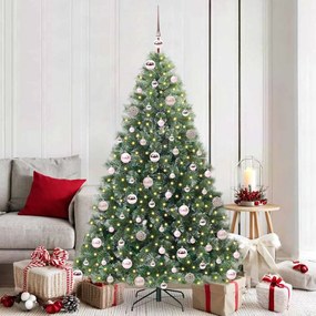 vidaXL Árvore de Natal Artificial com 300 LEDs Verde 180 cm PE e PVC