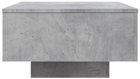 Mesa de centro com luzes LED 55x55x31 cm cinzento cimento