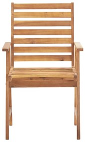 Conjunto de jantar p/ jardim 5 pcs madeira de acácia maciça
