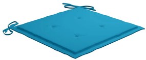 Cadeiras de jantar p/ jardim 6 pcs c/ almofadões acácia maciça
