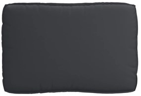 Conjunto de Almofadas de Palete 2 Peças Preto Tecido Oxford