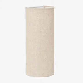 Luminária De Parede Em Linho Kiraz ↔︎ 15 X ↑35 Cm & Linho Beige Creme - Sklum