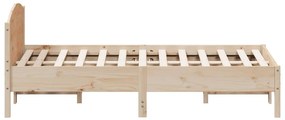 Cama sem colchão 140x190 cm madeira de pinho maciça