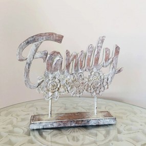 Placa Family | Flowers | 25x5x21CM
