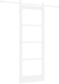 Conjunto de Porta Deslizante vidaXL com Hardware "ORKDAL" Madeira Sóli