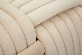 Puff Softy Cream - Veludo Creme - 90 cm x 45 cm x 45 cm