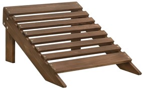 Cadeira de jardim com otomano madeira castanho