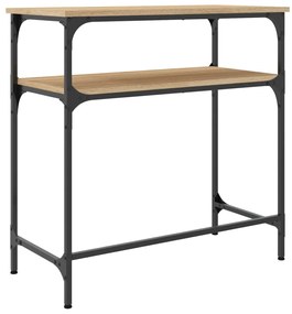 Mesa consola 75x35,5x75 cm derivados de madeira carvalho sonoma