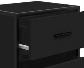 Mesa de cabeceira 40x31x50 cm derivados de madeira preto