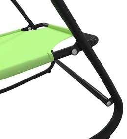Espreguiçadeira baloiço aço e textilene verde