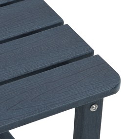 Conjunto de Lounge de Jardim 3 Peças Azul-marinho HDPE