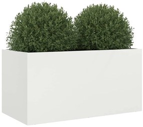 Vaso/floreira 62x30x29 cm aço laminado a frio branco