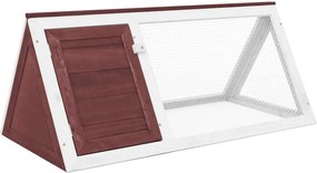 vidaXL Gaiola para coelhos madeira castanho