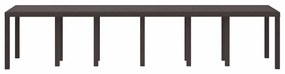 Mesa de Jardim vidaXL Castanha 350x100x73 cm Polirattan
