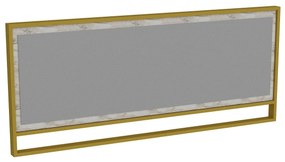 Espelho Decorativo Polka – Dourado e Branco – 90 x 37,8 x 3 cm