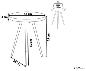 Mesa de apoio castanha escura e prateada RAMONA Beliani