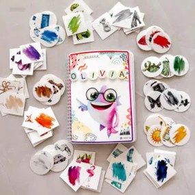 Livro universal - Combinar cores e objectos - Livro interativo Montessori para crianças com cores