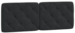 Estrutura de cama c/ luzes LED 140x200 cm veludo preto