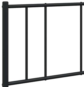 Estrutura de cama com cabeceira e pés 150x200 cm metal preto