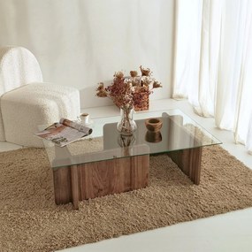 Mesa de Café Escape - Cor Nogueira - 105cm x 30cm x 65cm