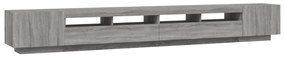 Conjunto móveis de TV 3 pcs c/ LEDs madeira sonoma cinzento