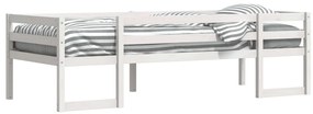 Estrutura de cama infantil 80x200 cm pinho maciço branco