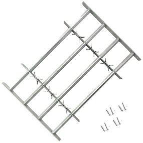 vidaXL Grelha segurança ajustável p/ janelas com 4 traves 700-1050 mm
