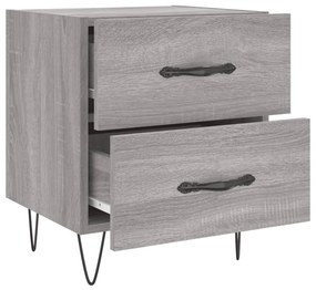 Mesas de cabeceira 2 pcs derivados de madeira sonoma cinza