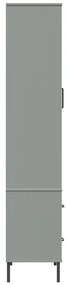 Estante c/ pernas metal 85x35x172,5 cm madeira OSLO cinzento